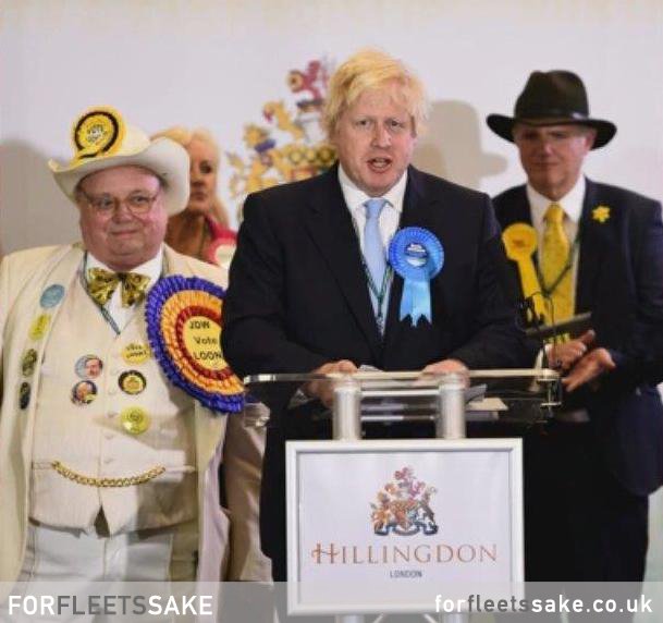 Alan Hope and Boris Johnson. Uxbridge and South Ruislip by-election.